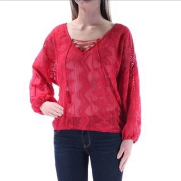 Sanctuary Cheyenne Lace Inset Embroidered Blouse - Picture 1 of 7
